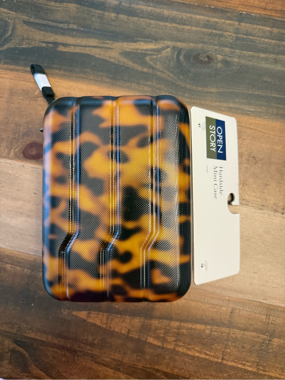 Open Story Hardside Mini Case Polycarbonate Tortoise Shell 7x5x3 in